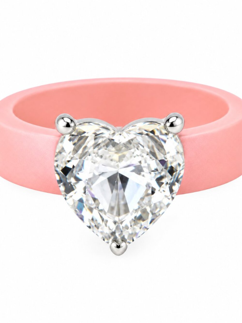 Size 7 Women’s Pink Ceramic Promise Ring – Engagement Promise Ring